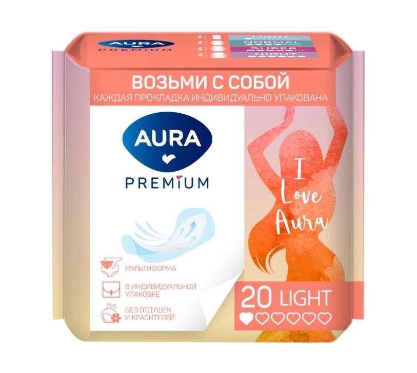 Прокладки Aura каждодневные ультратонкие 20шт.