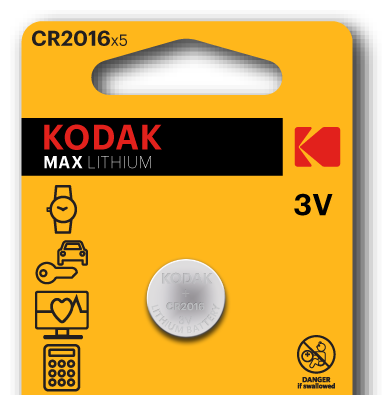 Kodak батарейки литиевые круглые CR 2016