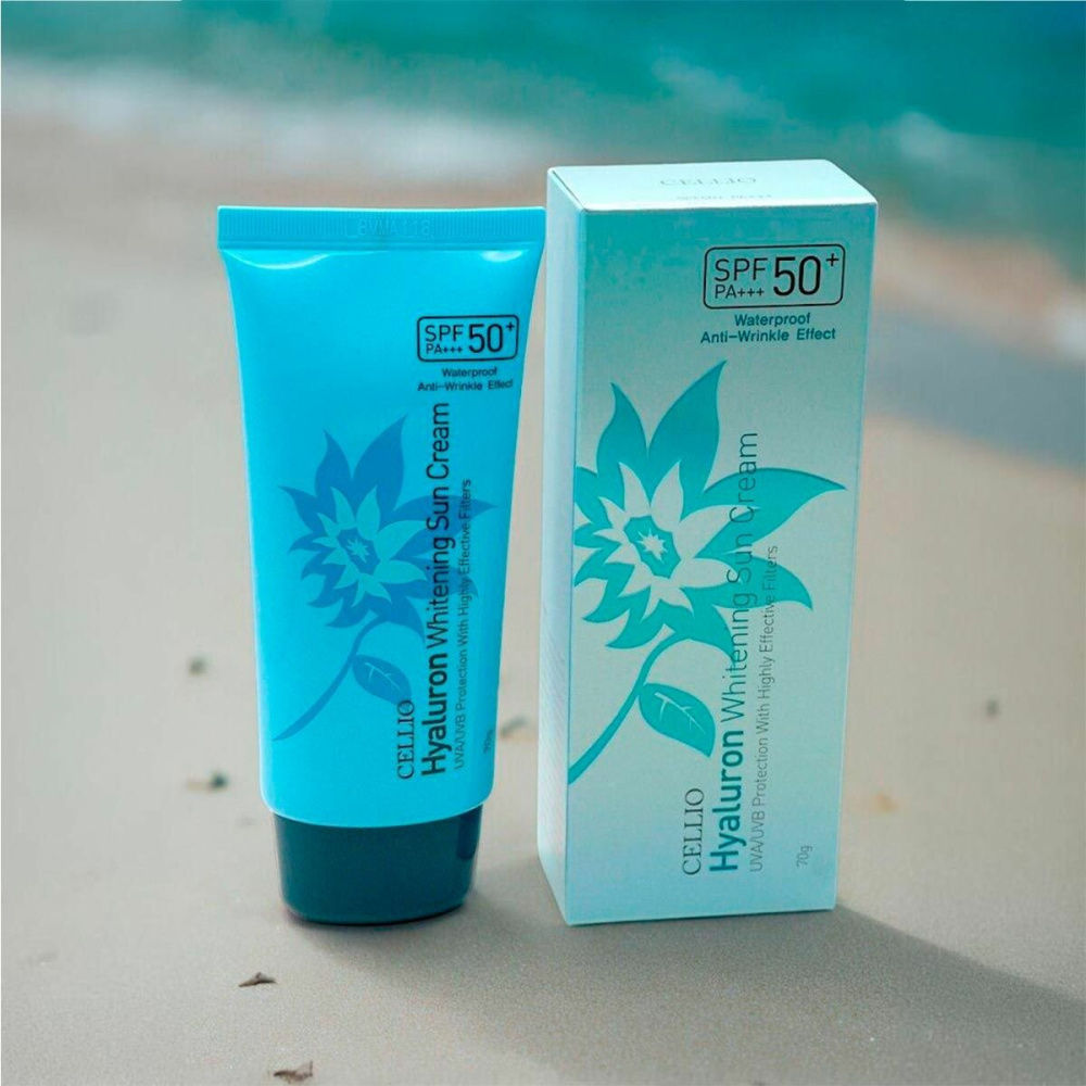 Cellio SPF50 крем солнцезащитный с гиалуроном 70гр.