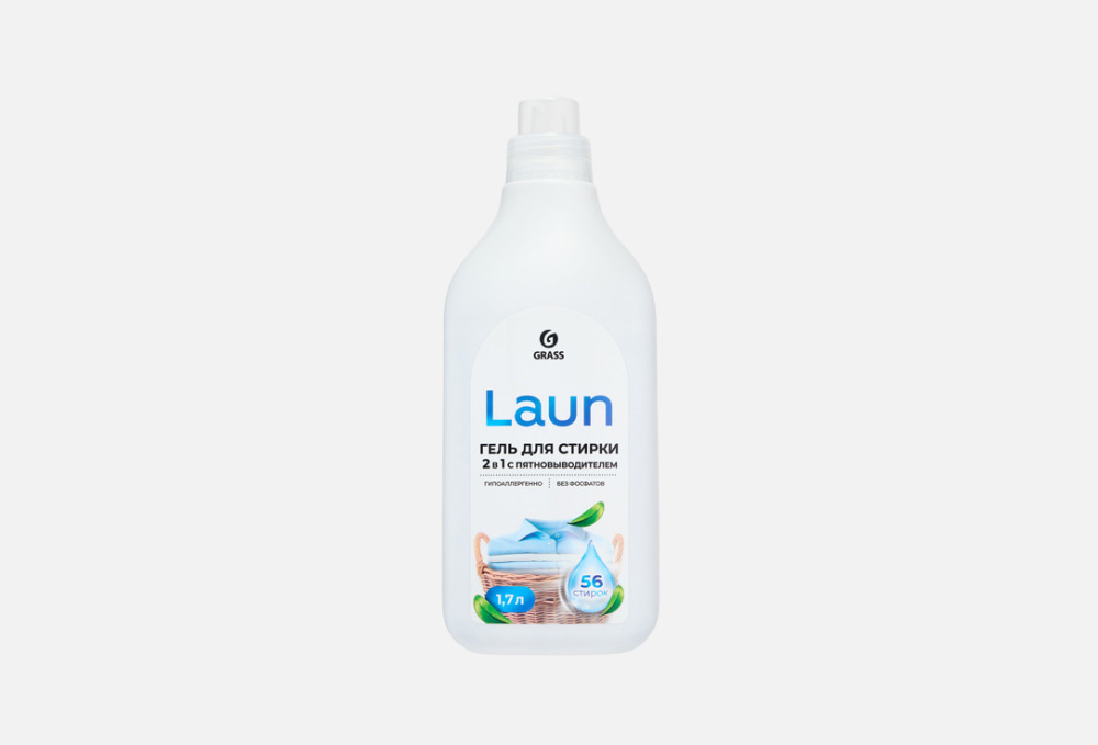 Гель для стирки с пятновыводителем 2в1 Laun Grass 1.7л.